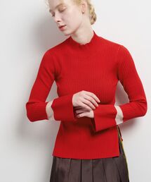 LANVIN en Bleu | シアーポイントカフスリブニット(ニット/セーター)