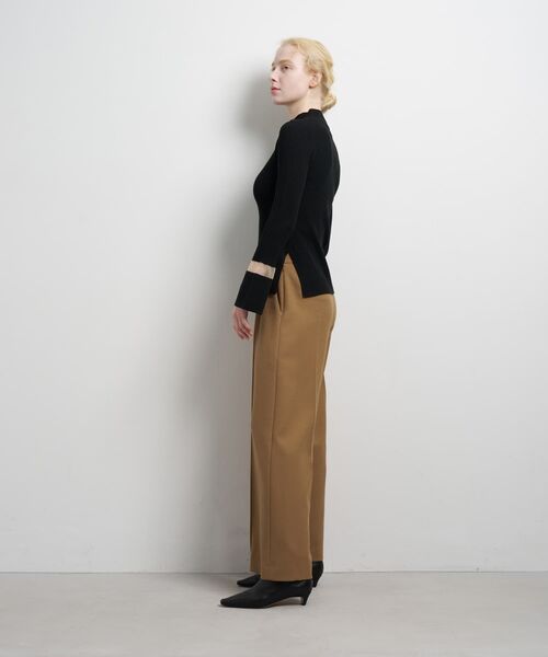 LANVIN en Bleu（ランバンオンブルー）の「シアーポイントカフスリブニット（ニット/セーター・レディース・オフホワイト/ブラック/レッド・38）」の22枚目の写真