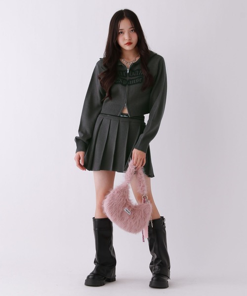 repipi armario（レピピ アルマリオ）の「【洗えるニット】スプレーロゴWZIPパーカー（パーカー・キッズ・ブラック/ピンク/チャコールグレー・MEDIUM/SMALL/LARGE）」の6枚目の写真