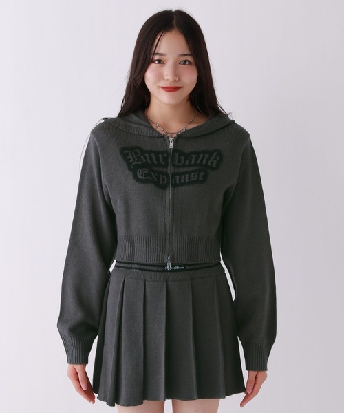 repipi armario（レピピ アルマリオ）の「【洗えるニット】スプレーロゴWZIPパーカー（パーカー・キッズ・ブラック/ピンク/チャコールグレー・MEDIUM/SMALL/LARGE）」の9枚目の写真