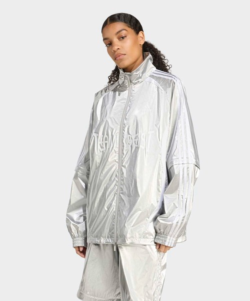 adidas シルバー ジャージジャケット L シルバー（銀色）系 adidas(アディダス) ジャージ(メンズ
