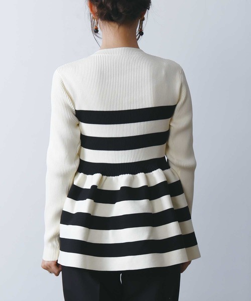 PICCIN PERLA（ピッチンペルラ）の「ハッチクルーネックニット（ニット/セーター・レディース・ホワイト系その他/オフホワイト/アイボリー/ブラック・M）」の19枚目の写真