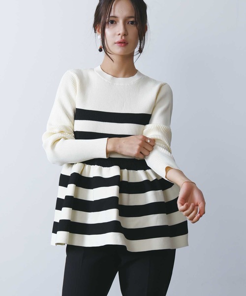 PICCIN PERLA（ピッチンペルラ）の「ハッチクルーネックニット（ニット/セーター・レディース・ホワイト系その他/オフホワイト/アイボリー/ブラック・M）」の17枚目の写真