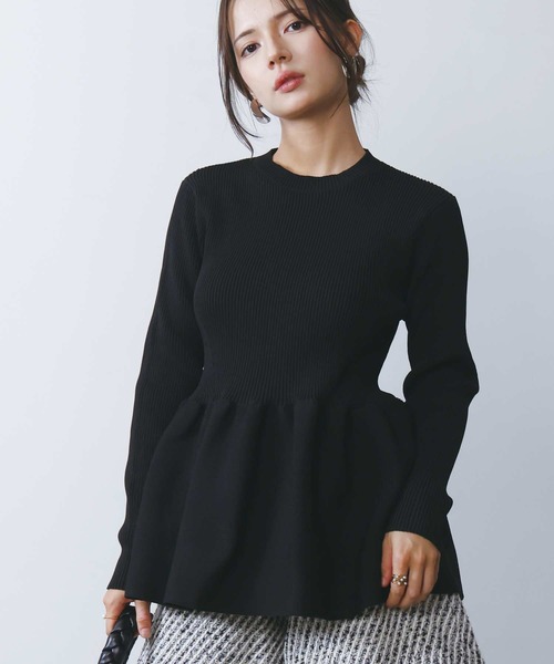 PICCIN PERLA（ピッチンペルラ）の「ハッチクルーネックニット（ニット/セーター・レディース・ホワイト系その他/オフホワイト/アイボリー/ブラック・M）」の22枚目の写真