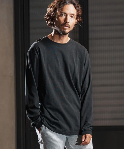 wjk reluxe(ダブルジェーケーリラックス)の「mlt5341-open end yarn long sleeve cut sew ロングスリーブカットソー(WR25W-27)(Tシャツ/カットソー・メンズ・ネイビー系/ホワイト/ブラック・S/XL/L/M)」の1枚目の写真