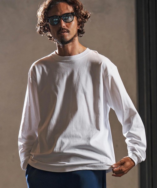 wjk reluxe(ダブルジェーケーリラックス)の「mlt5341-open end yarn long sleeve cut sew ロングスリーブカットソー(WR25W-27)(Tシャツ/カットソー・メンズ・ネイビー系/ホワイト/ブラック・S/XL/L/M)」の9枚目の写真
