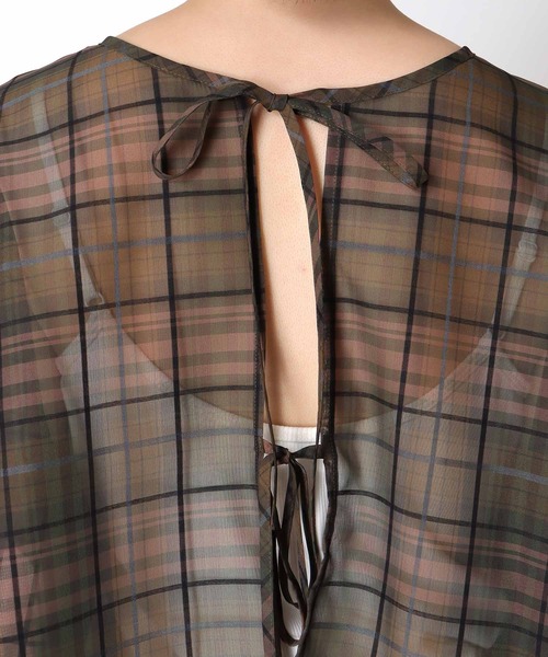 Jines(ジネス)の「シアーチェック前後2wayフリルブラウス【セットアップ可】(シャツ/ブラウス・レディース・カーキ・38)」の13枚目の写真