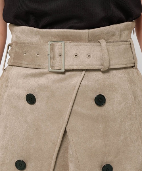 HARE（ハレ）の「スウェードトレンチフレアスカート(HARE)（スカート・レディース・ベージュ/チャコールグレー・FREE）」の17枚目の写真