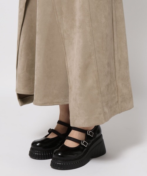 HARE（ハレ）の「スウェードトレンチフレアスカート(HARE)（スカート・レディース・ベージュ/チャコールグレー・FREE）」の20枚目の写真