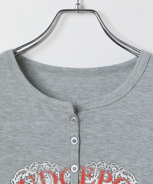 3.3 Field Trip （3.3フィールドトリップ）の「3.3 Field Trip／シャツレイヤードロンT（Tシャツ/カットソー・レディース・ブラック/グレー・FREE）」の16枚目の写真