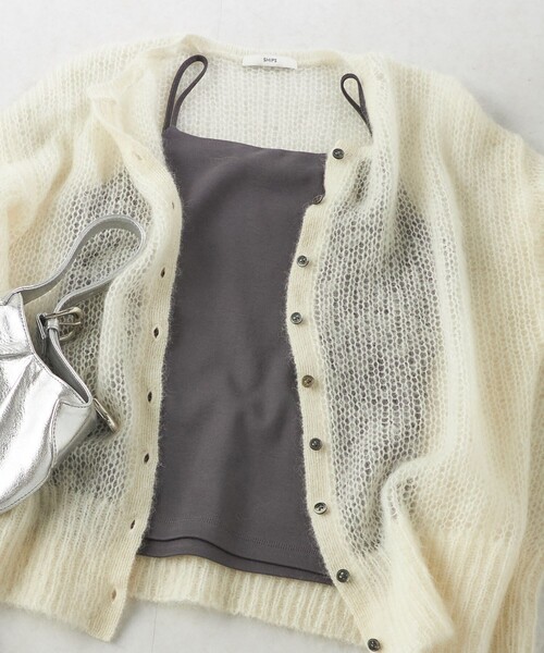 SHIPS(シップス)の「オーガニック コットン 前後 2WAY スムース キャミ(キャミソール・レディース・オフホワイト/ダークグレー/ブラウン系その他・ONE SIZE)」の2枚目の写真