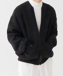 ニット ジップアップ」に該当するレディースのカーディガン