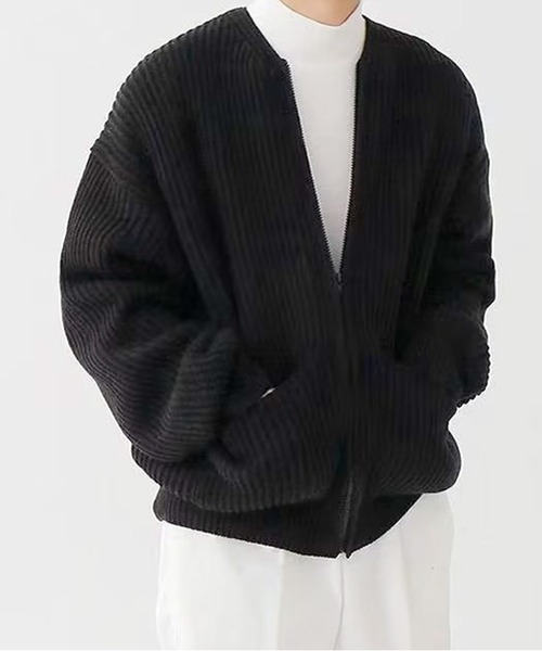 セール】VARESA ジップアップ ルーズ ニット カーディガン