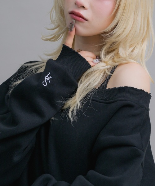 17HR（セブンティーンアワーズ）の「ルーズワンショルスウェット（スウェット・レディース・グレー/ブラック・FREE）」の17枚目の写真