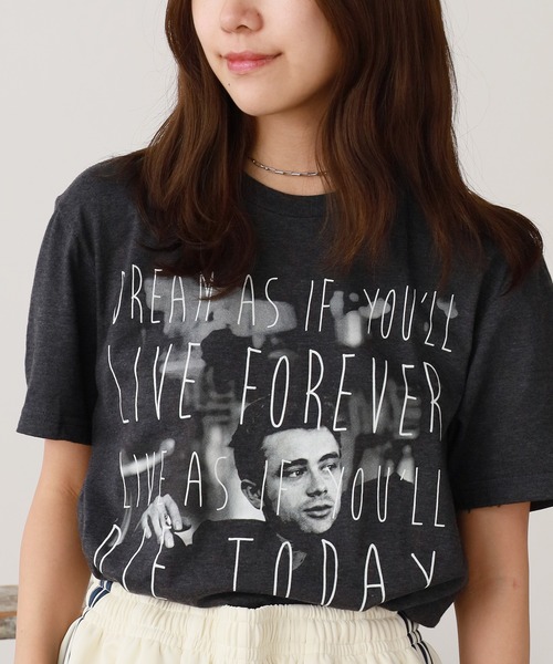 ROOPTOKYO(ループトウキョウ)の「JAMES DEAN TEE Tシャツ(Tシャツ/カットソー・メンズ・ブラック/ネイビー/ホワイト系/ホワイト/ヘザーグレー・L/M/XL/S)」の4枚目の写真
