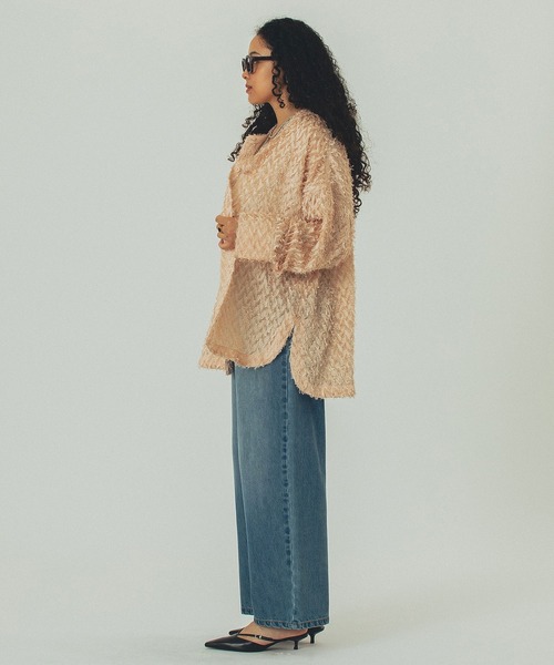 ROSE BUD(ローズバッド)の「(GENE HEAVENS)FRINGE BIG SHIRTS(シャツ/ブラウス・レディース・ベージュ/ホワイト/ブラック・ONE SIZE)」の18枚目の写真