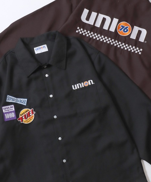 76(セブンティシックス)の「76Lubricants/ナナロクルブリカンツ オーバーサイズ ワッペン刺繍 長袖シャツ(シャツ/ブラウス・メンズ・ブラウン/グリーン系その他/ブラック系その他/ブラウン系その他/グレイッシュブルー/ブラック/ダークグリーン・M/L)」の3枚目の写真