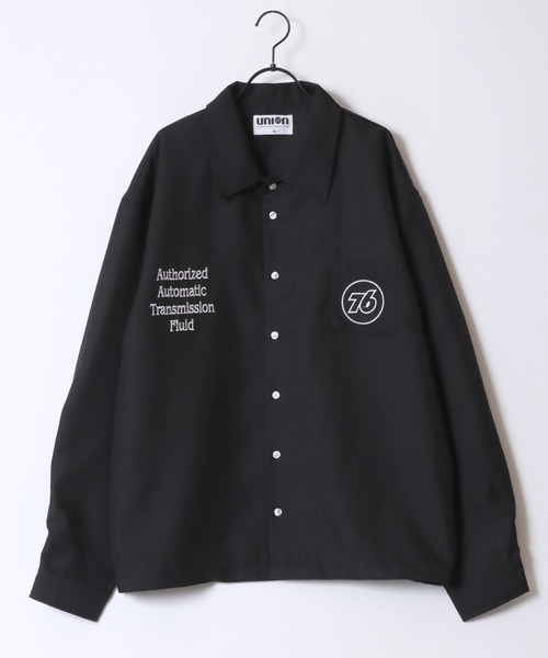 76(セブンティシックス)の「76Lubricants/ナナロクルブリカンツ オーバーサイズ ワッペン刺繍 長袖シャツ(シャツ/ブラウス・メンズ・ブラウン/グリーン系その他/ブラック系その他/ブラウン系その他/グレイッシュブルー/ブラック/ダークグリーン・M/L)」の8枚目の写真