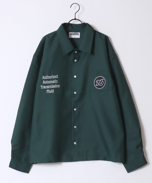 76(セブンティシックス)の「76Lubricants/ナナロクルブリカンツ オーバーサイズ ワッペン刺繍 長袖シャツ(シャツ/ブラウス・メンズ・ブラウン/グリーン系その他/ブラック系その他/ブラウン系その他/グレイッシュブルー/ブラック/ダークグリーン・M/L)」の10枚目の写真
