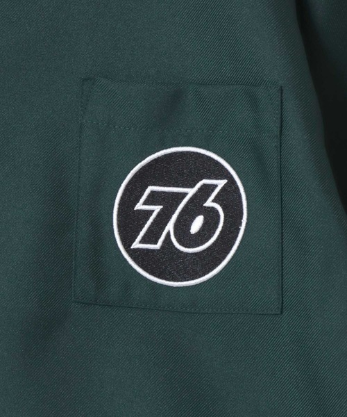 76(セブンティシックス)の「76Lubricants/ナナロクルブリカンツ オーバーサイズ ワッペン刺繍 長袖シャツ(シャツ/ブラウス・メンズ・ブラウン/グリーン系その他/ブラック系その他/ブラウン系その他/グレイッシュブルー/ブラック/ダークグリーン・M/L)」の14枚目の写真