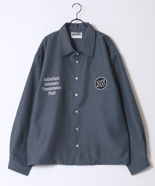 76(セブンティシックス)の「76Lubricants/ナナロクルブリカンツ オーバーサイズ ワッペン刺繍 長袖シャツ(シャツ/ブラウス・メンズ・ブラウン/グリーン系その他/ブラック系その他/ブラウン系その他/グレイッシュブルー/ブラック/ダークグリーン・M/L)」の11枚目の写真