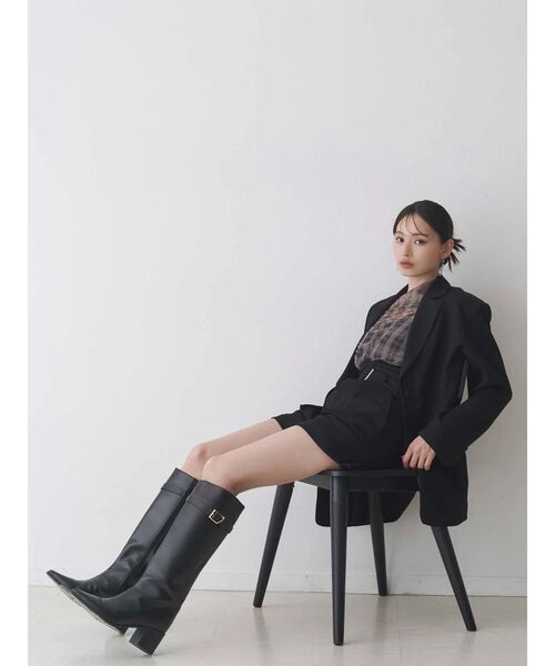 MERCURYDUO（マーキュリーデュオ）の「シアーアシメドレープ2WAYトップス（Tシャツ/カットソー・レディース・ブラック/グリーン/ブラウン・FREE）」の13枚目の写真