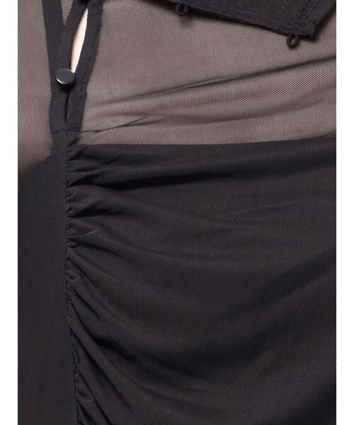 MERCURYDUO（マーキュリーデュオ）の「シアーアシメドレープ2WAYトップス（Tシャツ/カットソー・レディース・ブラック/グリーン/ブラウン・FREE）」の21枚目の写真