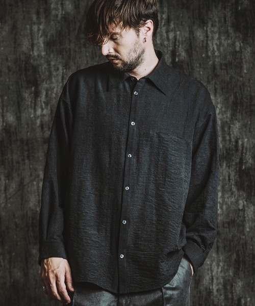 NO ID.（ノーアイディ）の「ms6243- ﾏｯﾄｽｷﾝｽﾑｰｽｵｰﾊﾞｰSH シャツ(857006-311S)（シャツ/ブラウス・メンズ・ブラック/グレー/アイボリー・ONE SIZE）」の5枚目の写真