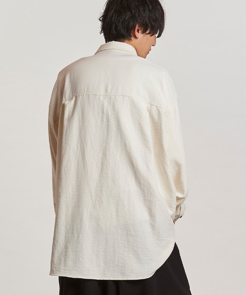 NO ID.（ノーアイディ）の「ms6243- ﾏｯﾄｽｷﾝｽﾑｰｽｵｰﾊﾞｰSH シャツ(857006-311S)（シャツ/ブラウス・メンズ・ブラック/グレー/アイボリー・ONE SIZE）」の9枚目の写真