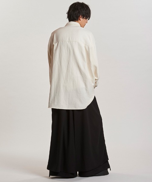 NO ID.（ノーアイディ）の「ms6243- ﾏｯﾄｽｷﾝｽﾑｰｽｵｰﾊﾞｰSH シャツ(857006-311S)（シャツ/ブラウス・メンズ・ブラック/グレー/アイボリー・ONE SIZE）」の11枚目の写真