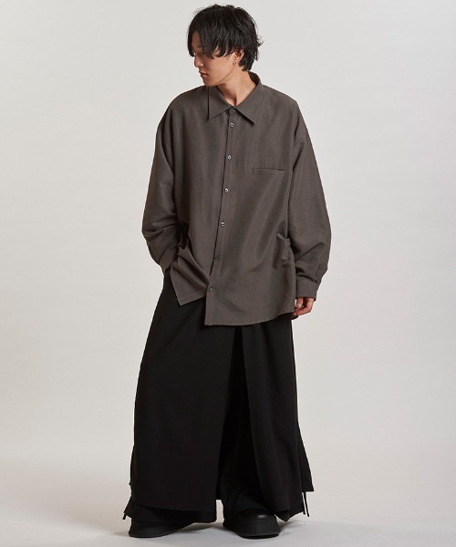 NO ID.（ノーアイディ）の「ms6243- ﾏｯﾄｽｷﾝｽﾑｰｽｵｰﾊﾞｰSH シャツ(857006-311S)（シャツ/ブラウス・メンズ・ブラック/グレー/アイボリー・ONE SIZE）」の13枚目の写真