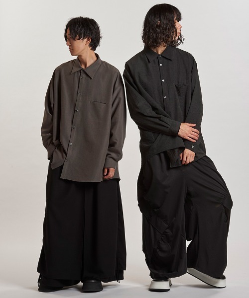 NO ID.（ノーアイディ）の「ms6243- ﾏｯﾄｽｷﾝｽﾑｰｽｵｰﾊﾞｰSH シャツ(857006-311S)（シャツ/ブラウス・メンズ・ブラック/グレー/アイボリー・ONE SIZE）」の19枚目の写真