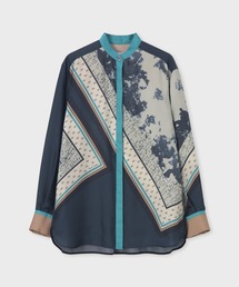 Paul Smith | ウィメンズ "Travel Scarf" スタンドカラー シャツ / 255024 382BP(シャツ/ブラウス)