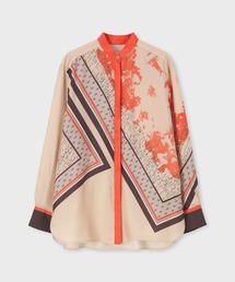 Paul Smith | ウィメンズ "Travel Scarf" スタンドカラー シャツ / 255024 382BP(シャツ/ブラウス)