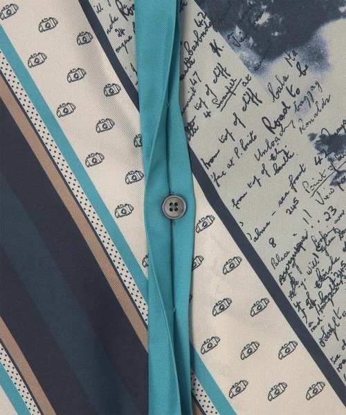 Paul Smith（ポールスミス）の「ウィメンズ "Travel Scarf" スタンドカラー シャツ / 255024 382BP（シャツ/ブラウス・レディース・ネイビー/オレンジ・40/38）」の4枚目の写真