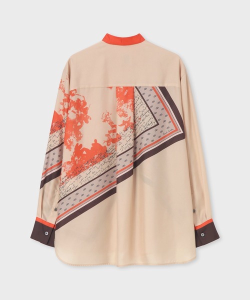 Paul Smith（ポールスミス）の「ウィメンズ "Travel Scarf" スタンドカラー シャツ / 255024 382BP（シャツ/ブラウス・レディース・ネイビー/オレンジ・40/38）」の10枚目の写真