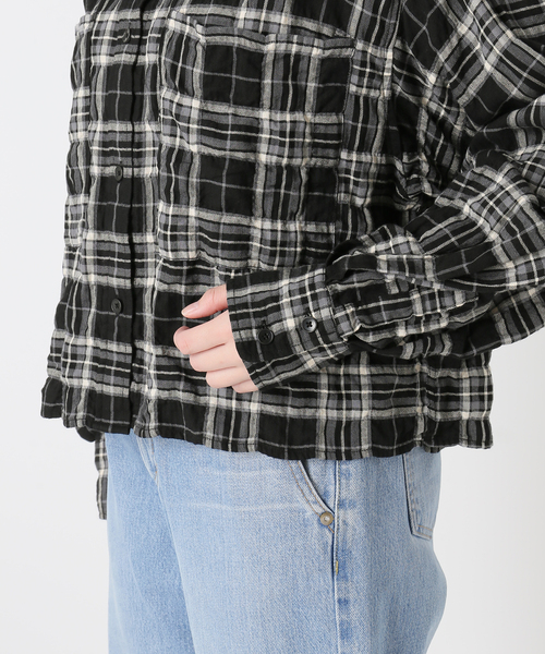 ☆新品タグ付☆IENA シャーリングチェックショートシャツ シャーリングチェックショートシャツ（シャツ／ブラウス）｜IENA