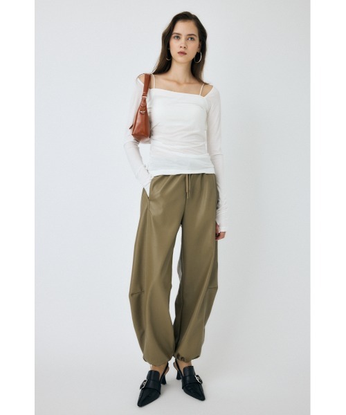 MOUSSY(マウジー)の「F/LEATHER JOGGER パンツ(その他パンツ・レディース・ブラック/カーキ・2/1)」の6枚目の写真