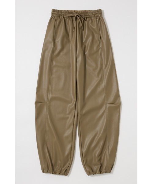 MOUSSY(マウジー)の「F/LEATHER JOGGER パンツ(その他パンツ・レディース・ブラック/カーキ・2/1)」の10枚目の写真
