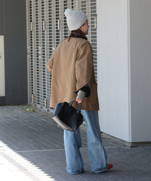 JOURNAL STANDARD（ジャーナルスタンダード）の「ダックブルゾン（カバーオール・レディース・アイボリー/キャメル・FREE）」の15枚目の写真