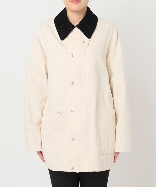 JOURNAL STANDARD（ジャーナルスタンダード）の「ダックブルゾン（カバーオール・レディース・アイボリー/キャメル・FREE）」の21枚目の写真