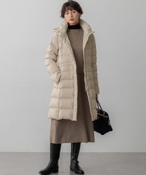 23区 L(ニジュウサンクオオキイサイズ)の「【洗える】レイヤードニットツイン ワンピース(ワンピース・レディース・ブラウン系/ネイビー系/グレー系・46/44)」の11枚目の写真