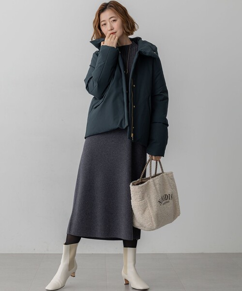 23区 L(ニジュウサンクオオキイサイズ)の「【洗える】レイヤードニットツイン ワンピース(ワンピース・レディース・ブラウン系/ネイビー系/グレー系・46/44)」の14枚目の写真