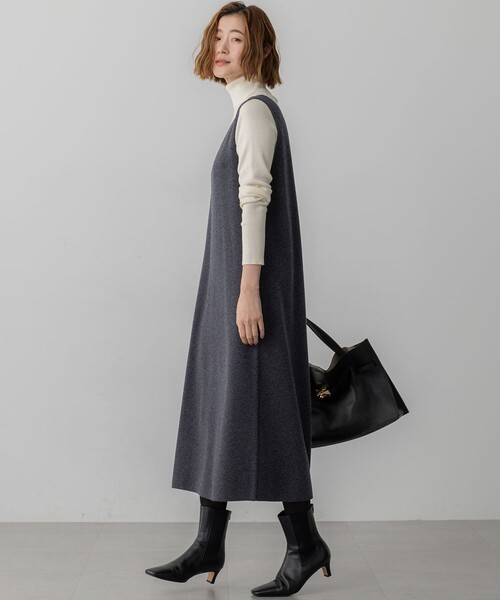 洗える】レイヤードニットツイン ワンピース（ワンピース）｜23区