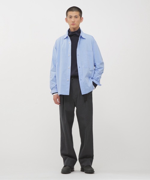 MHL.（エムエイチエル）の「WOOL COTTON TWILL（その他パンツ・メンズ・ベージュ/チャコール・SMALL/MEDIUM/LARGE）」の2枚目の写真