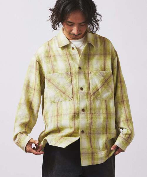 JOURNAL STANDARD relume(ジャーナルスタンダード レリューム)の「リング オンブレーチェックシャツ(シャツ/ブラウス・メンズ・ブルー系その他/ベージュ系その他/チャコールグレー・LARGE/MEDIUM)」の2枚目の写真