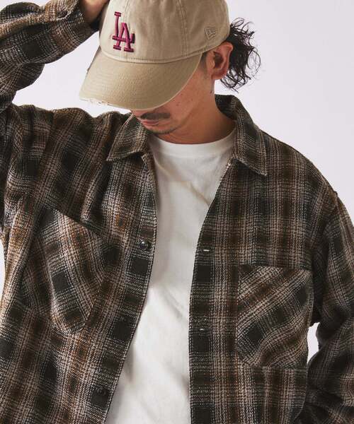 JOURNAL STANDARD relume(ジャーナルスタンダード レリューム)の「リング オンブレーチェックシャツ(シャツ/ブラウス・メンズ・ブルー系その他/ベージュ系その他/チャコールグレー・LARGE/MEDIUM)」の8枚目の写真
