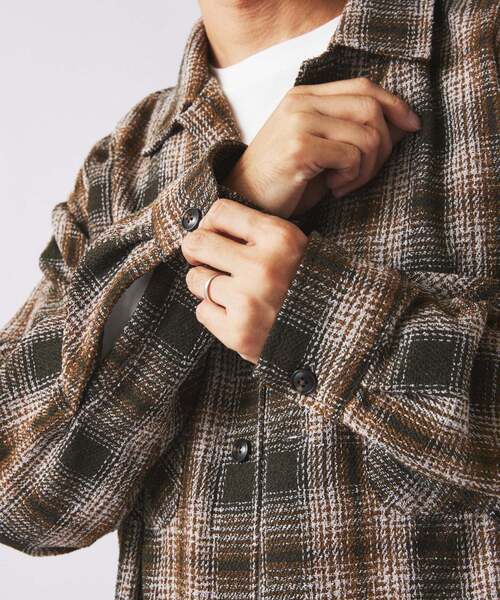 JOURNAL STANDARD relume(ジャーナルスタンダード レリューム)の「リング オンブレーチェックシャツ(シャツ/ブラウス・メンズ・ブルー系その他/ベージュ系その他/チャコールグレー・LARGE/MEDIUM)」の10枚目の写真