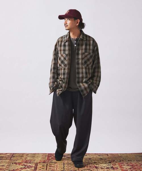 JOURNAL STANDARD relume(ジャーナルスタンダード レリューム)の「リング オンブレーチェックシャツ(シャツ/ブラウス・メンズ・ブルー系その他/ベージュ系その他/チャコールグレー・LARGE/MEDIUM)」の13枚目の写真