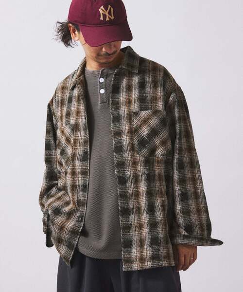 JOURNAL STANDARD relume(ジャーナルスタンダード レリューム)の「リング オンブレーチェックシャツ(シャツ/ブラウス・メンズ・ブルー系その他/ベージュ系その他/チャコールグレー・LARGE/MEDIUM)」の19枚目の写真